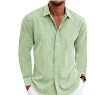 Long Sleeve Linen Shirt For Men