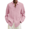 Men's Casual Henley Linen Shirt