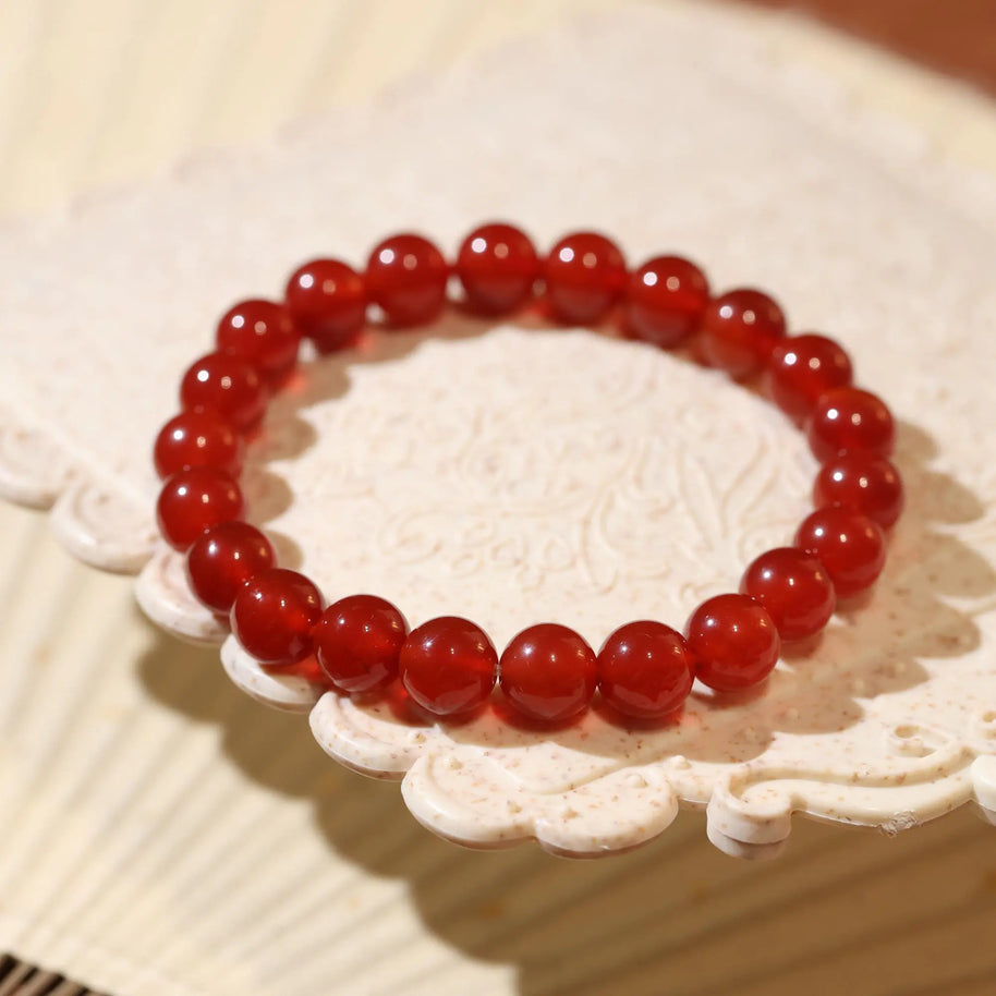 Red Agate String Jewelry For Men