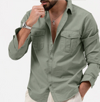 Men's Slim Fit Multi-Pocket Shirt