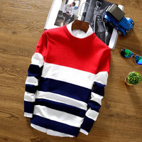 Men's Striped Sweater Pullover Knit