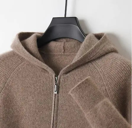 Men's Wool Hooded Cashmere Casual Sweater