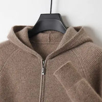 Men's Wool Hooded Cashmere Casual Sweater