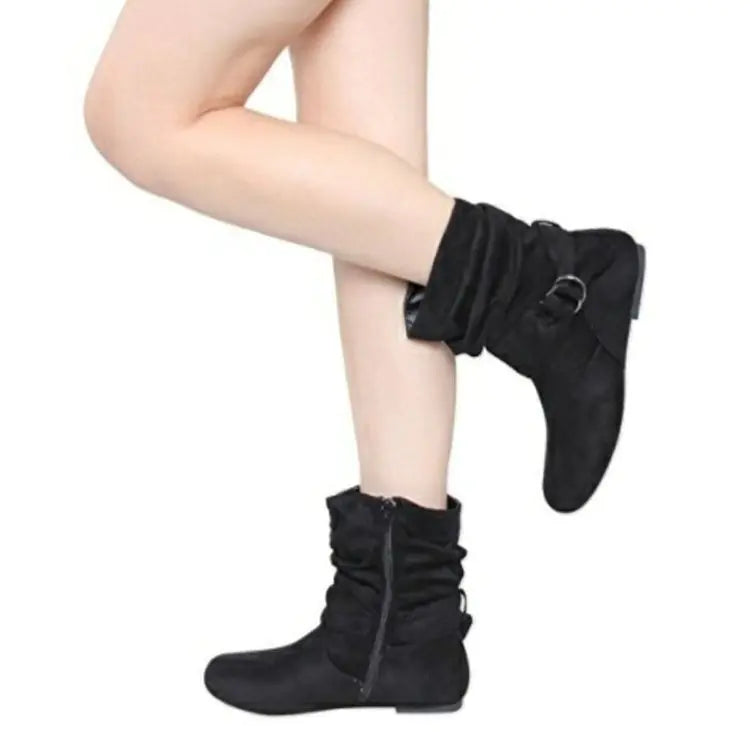 Solid Color Women's Boots
