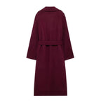 Women's Elegant Bordeaux Coat