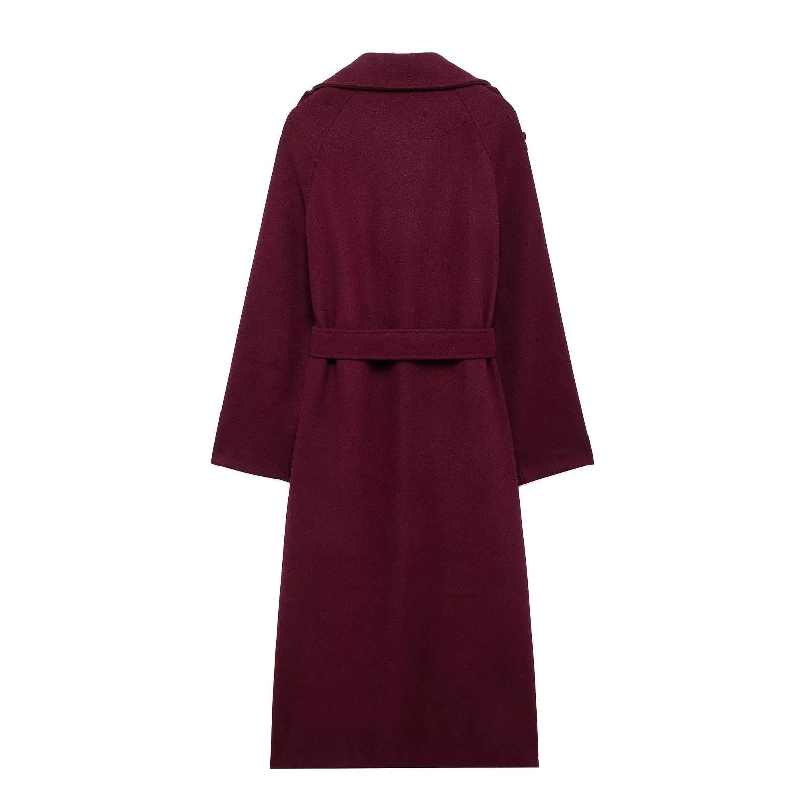 Maroon coat on a white background