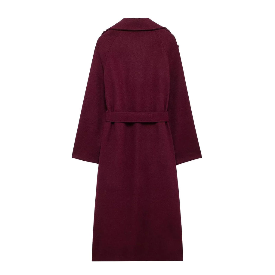 Maroon coat on a white background
