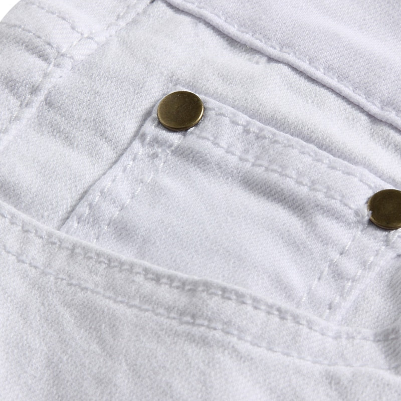 Men's Slim Fit White Pants