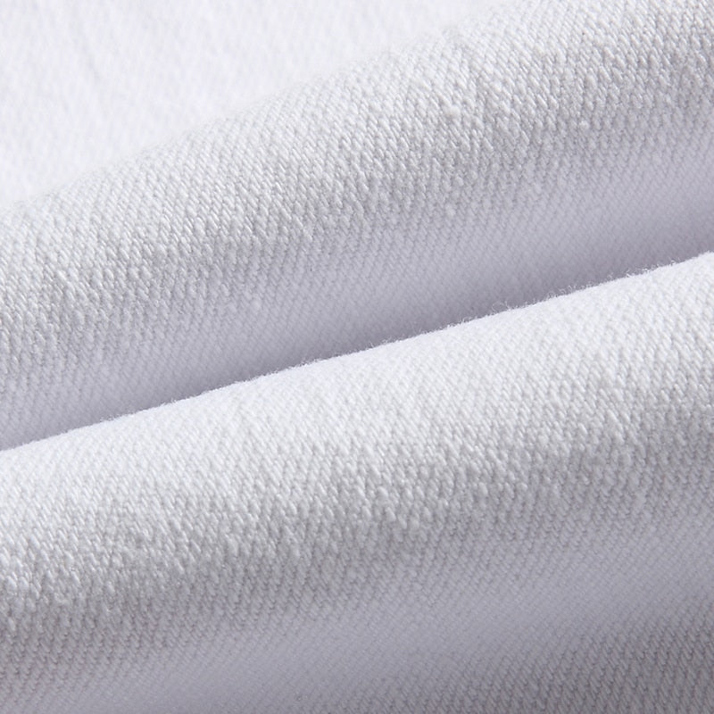 Men's Slim Fit White Pants