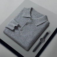 Men's Cashmere Knitted Collar Shirt