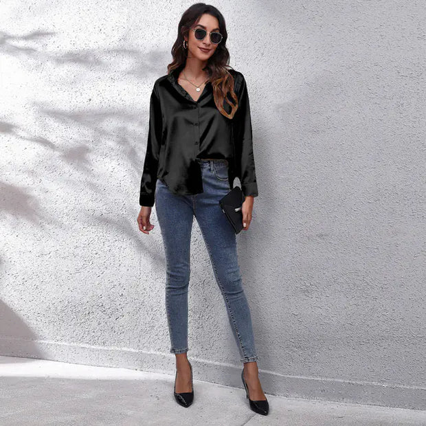 Elegant Satin Shirt For Women