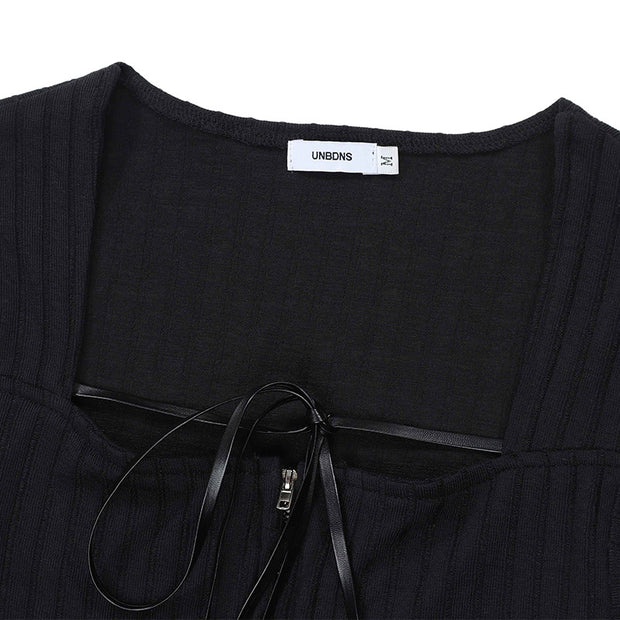 Short Zip Cardigan Blouse for Women