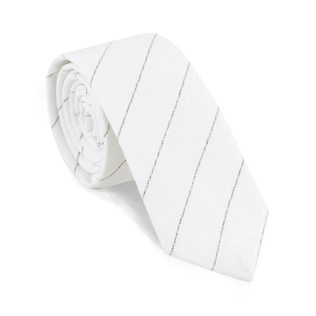 Cotton Striped Narrow Tie for Stylish Casual Wear