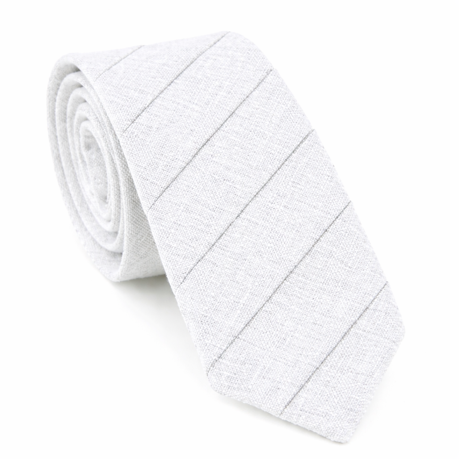 Cotton Striped Narrow Tie for Stylish Casual Wear