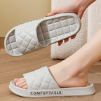 Unisex Soft-Sole Plaid Slippers for Summer