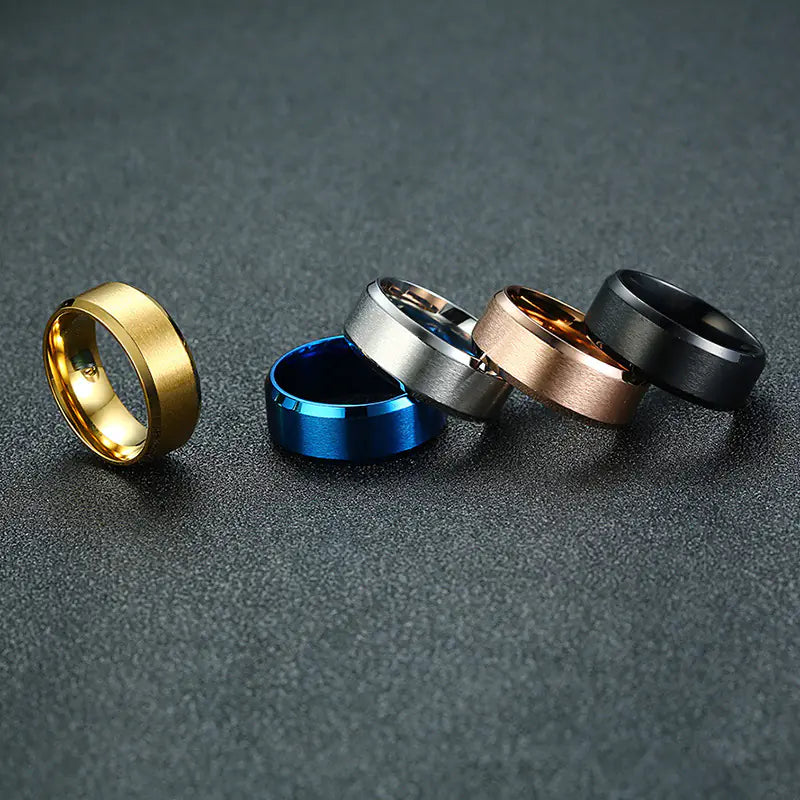 Men's Titanium Steel Ring - Simple Design